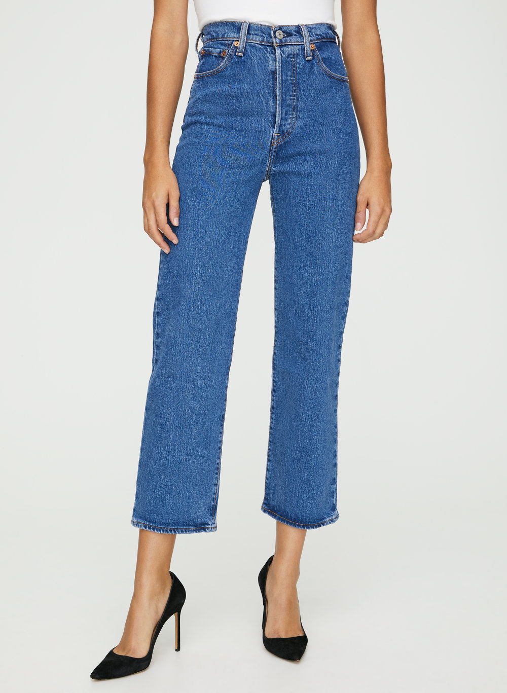 ribcage straight ankle jeans levis