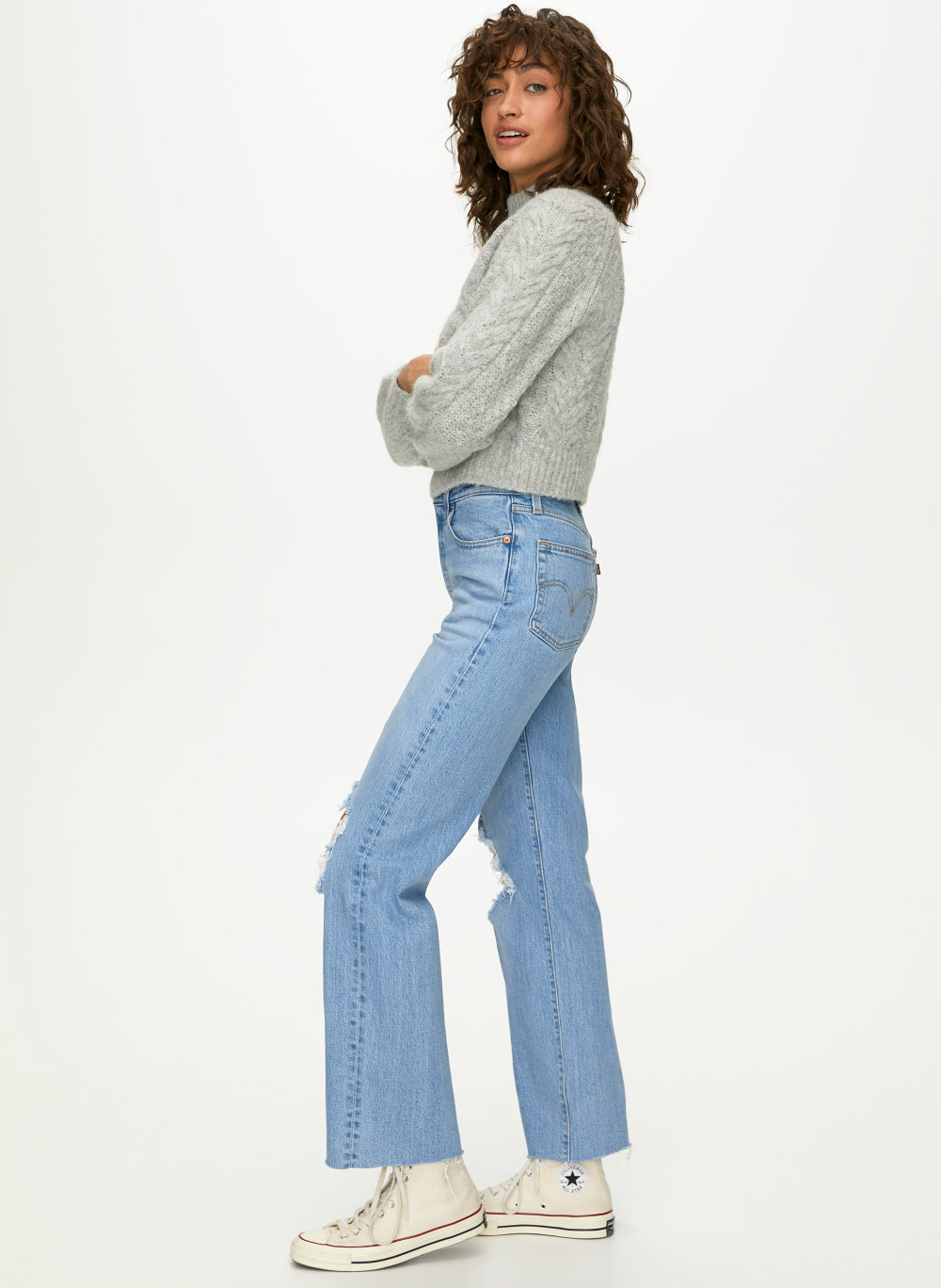 levi's ribcage straight full length jeans