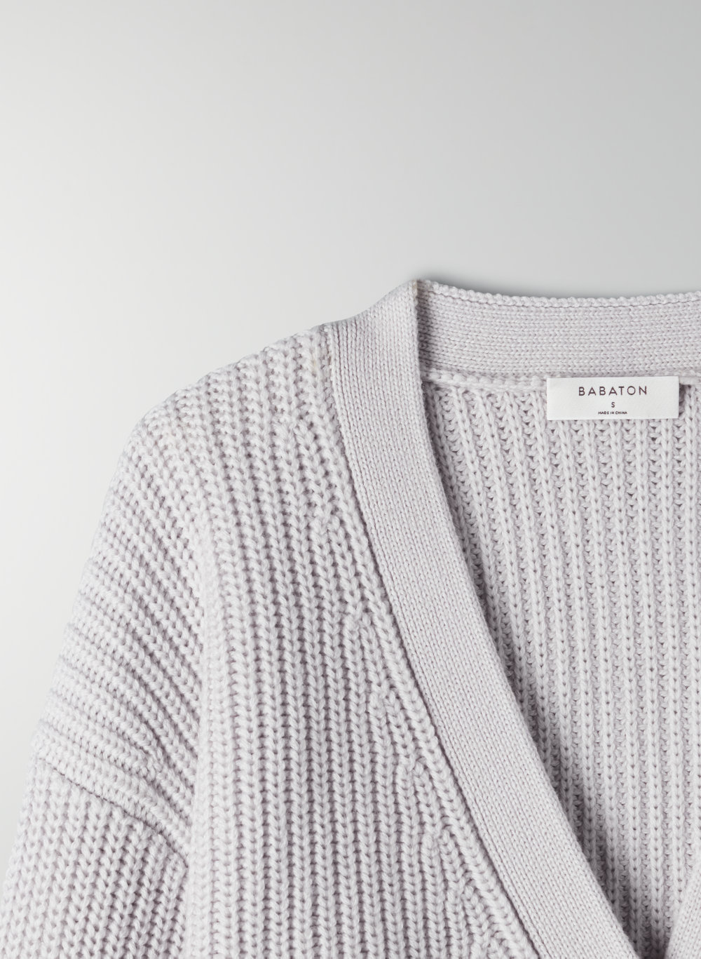 cropped merino cardigan