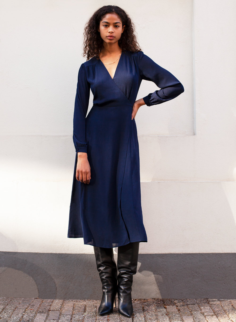 coast navy velvet dress