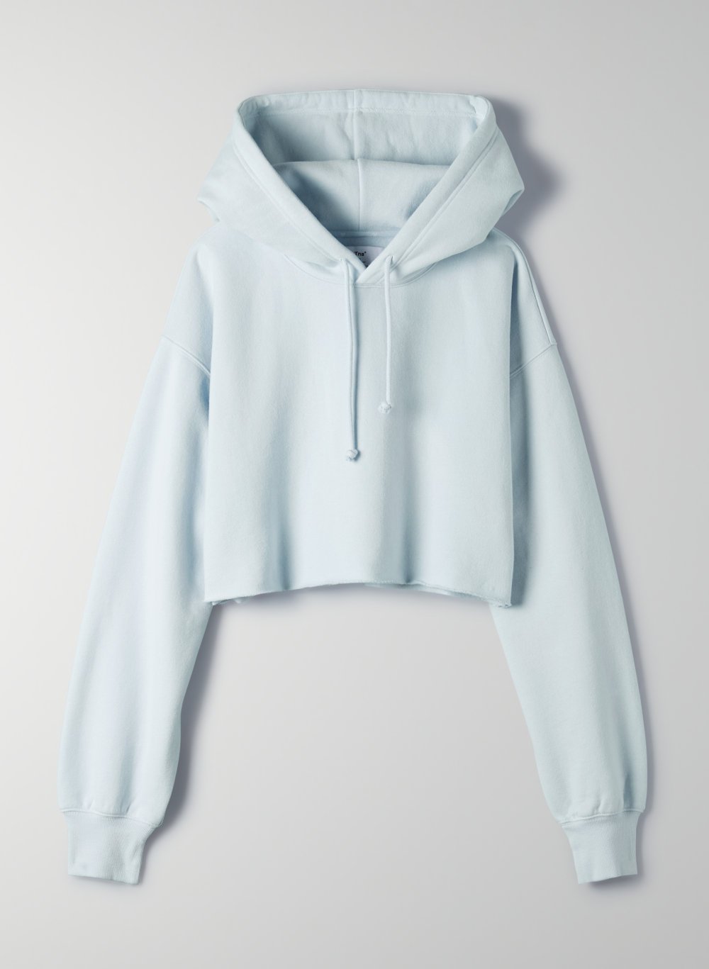 above the breast cropped hoodie