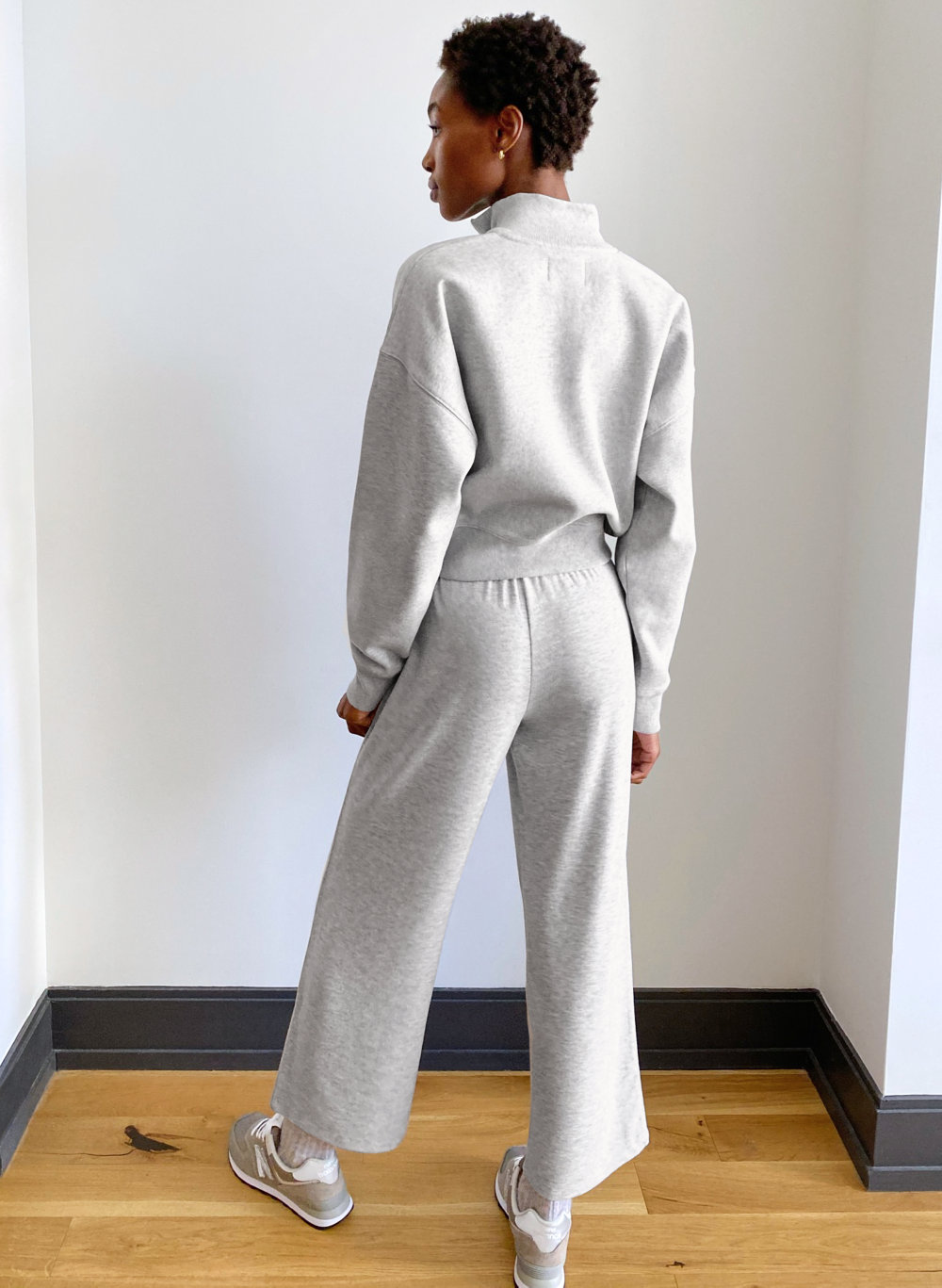 wide leg capri sweatpants
