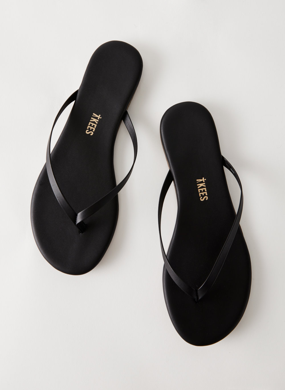 black flip flop sandals