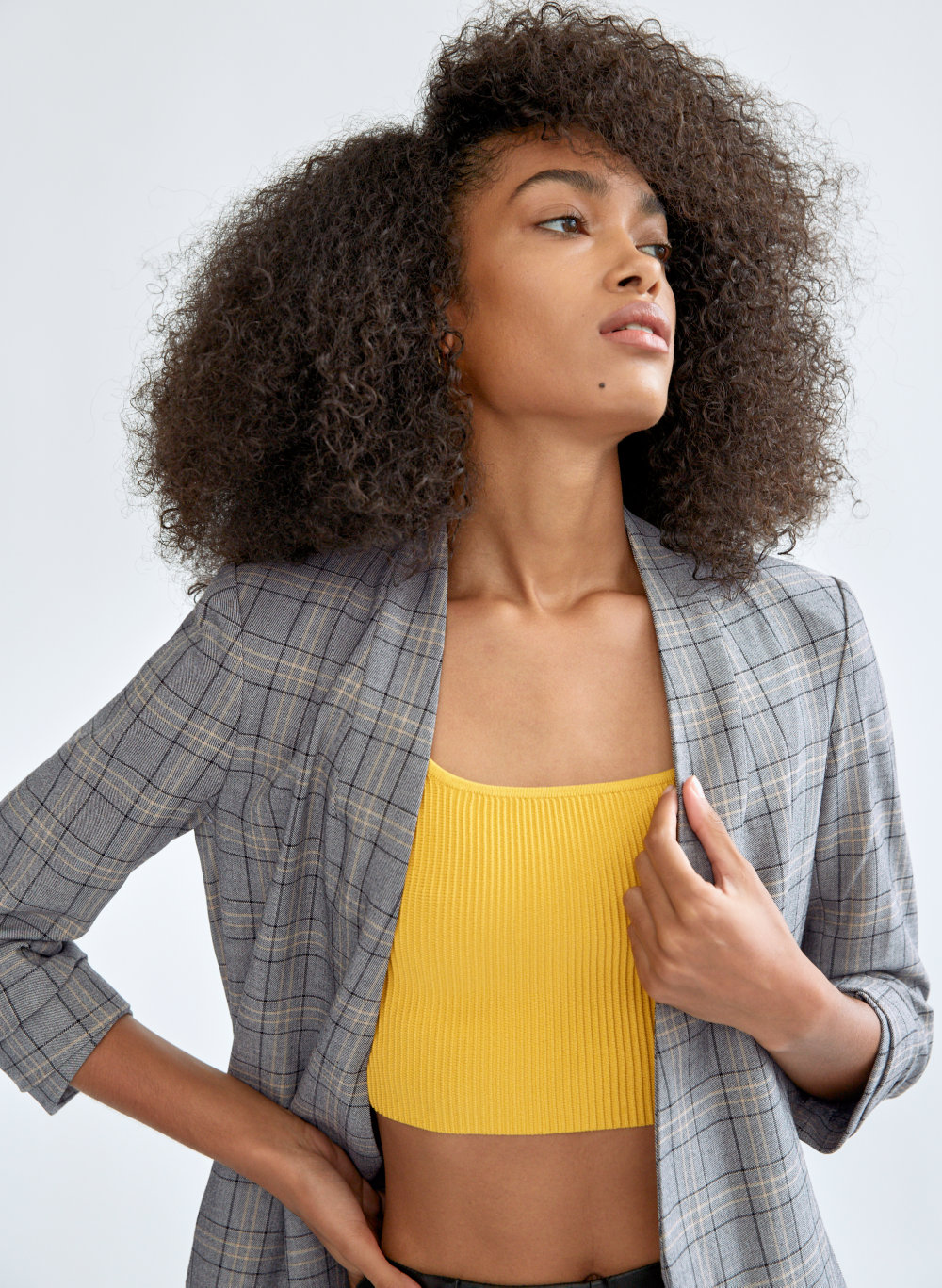 aritzia yellow blazer
