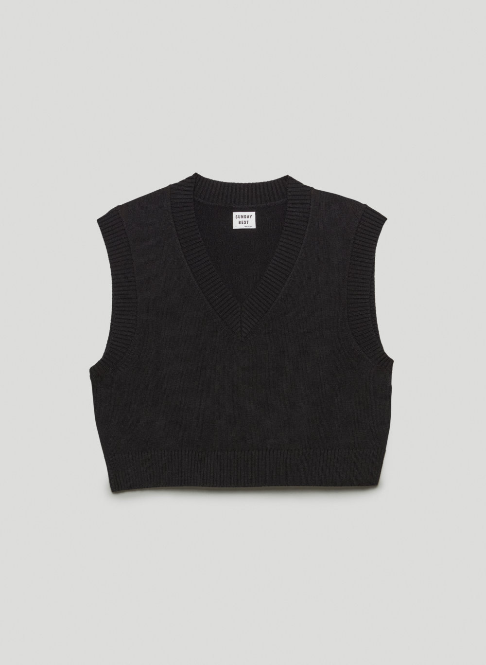 black cropped sweater