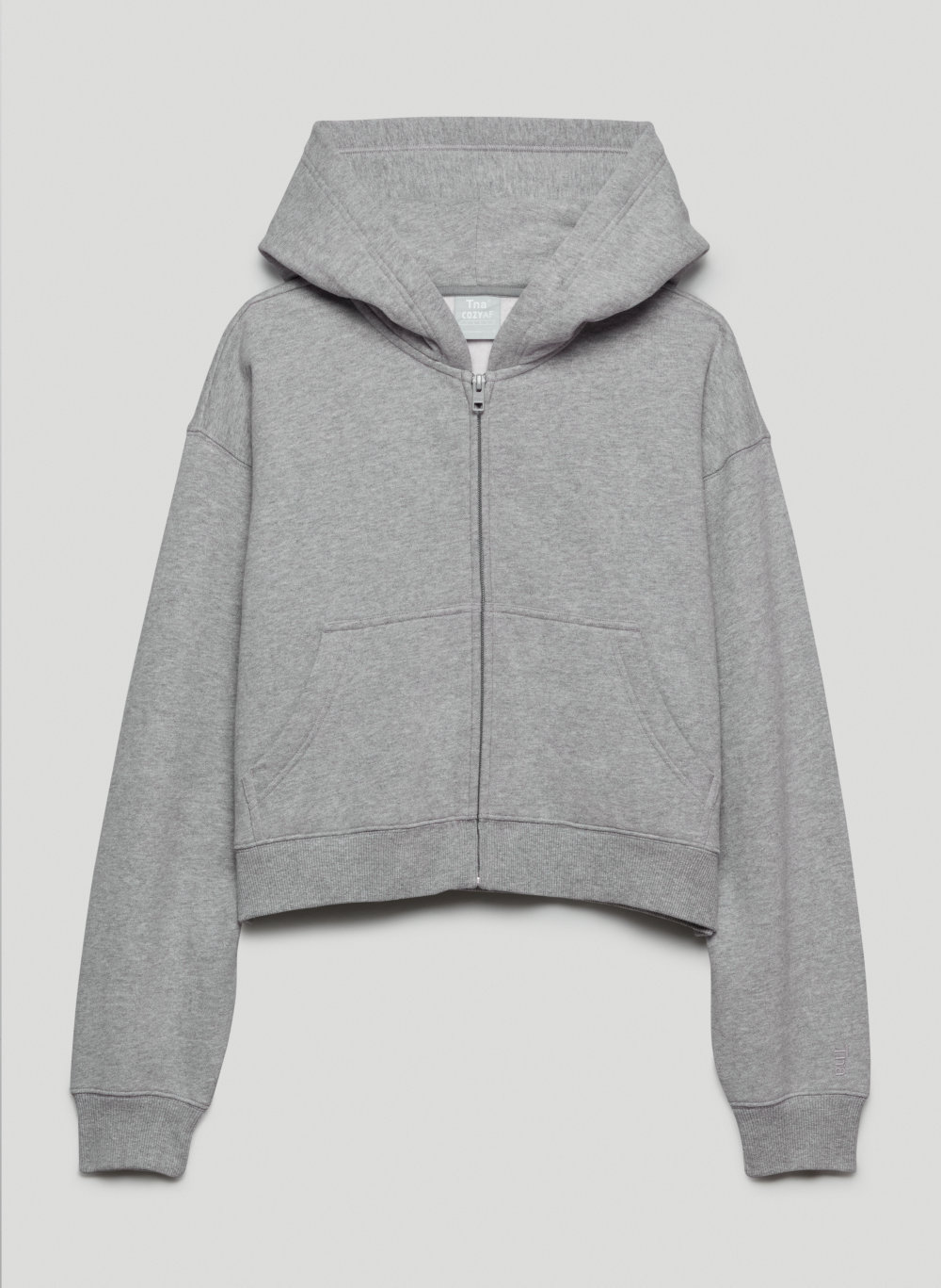 aritzia boyfriend zip up hoodie