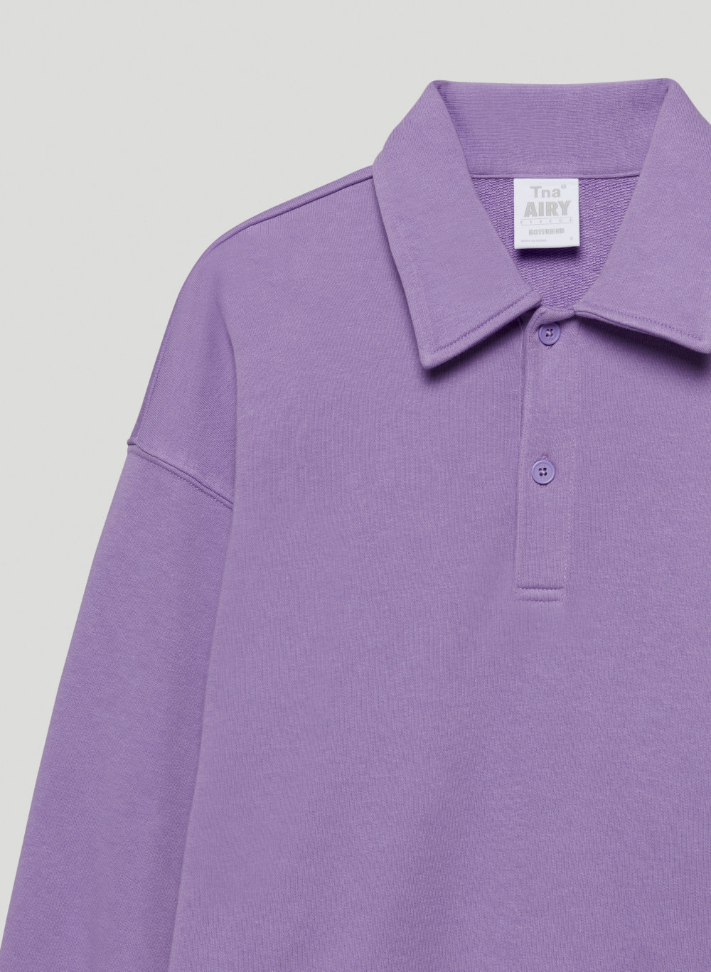 Tna AIRY FLEECE BOYFRIEND POLO SWEATSHIRT Aritzia US