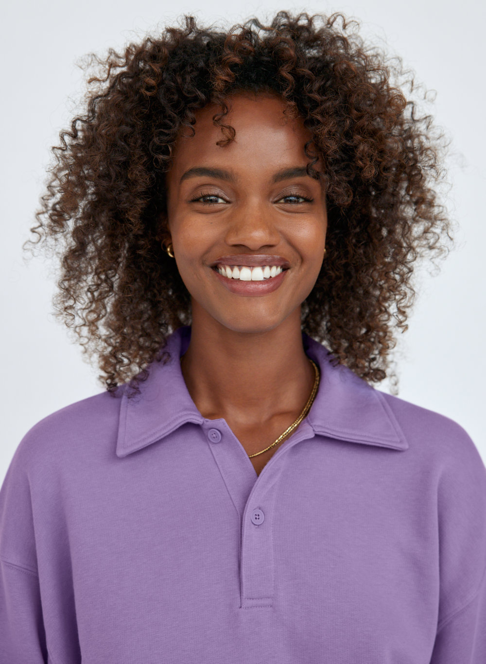 Tna AIRY FLEECE BOYFRIEND POLO SWEATSHIRT Aritzia US