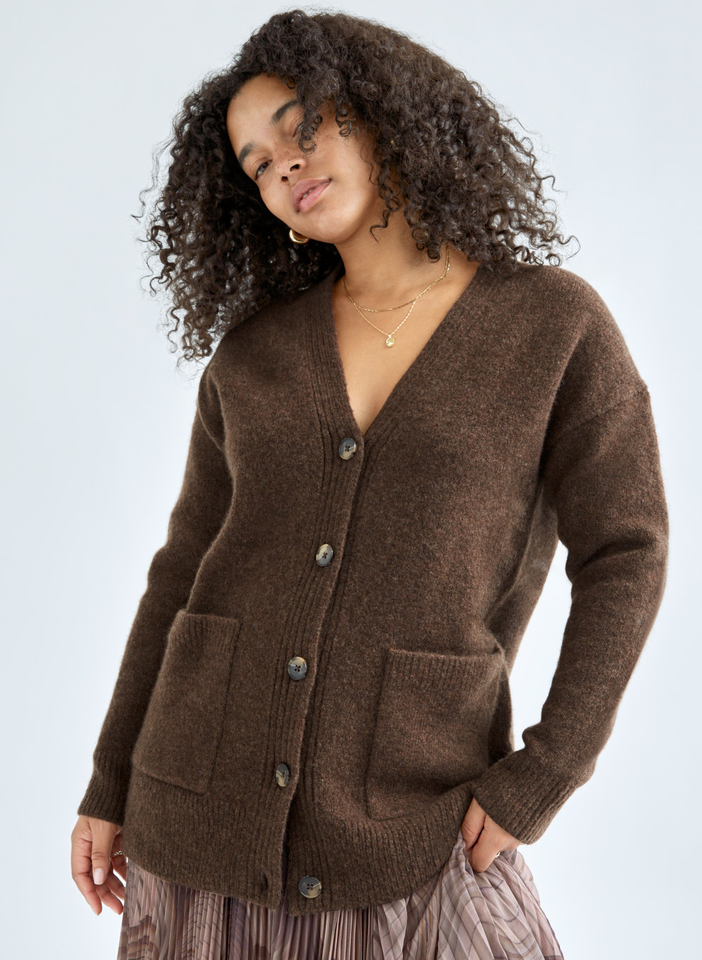 aritzia wool cardigan