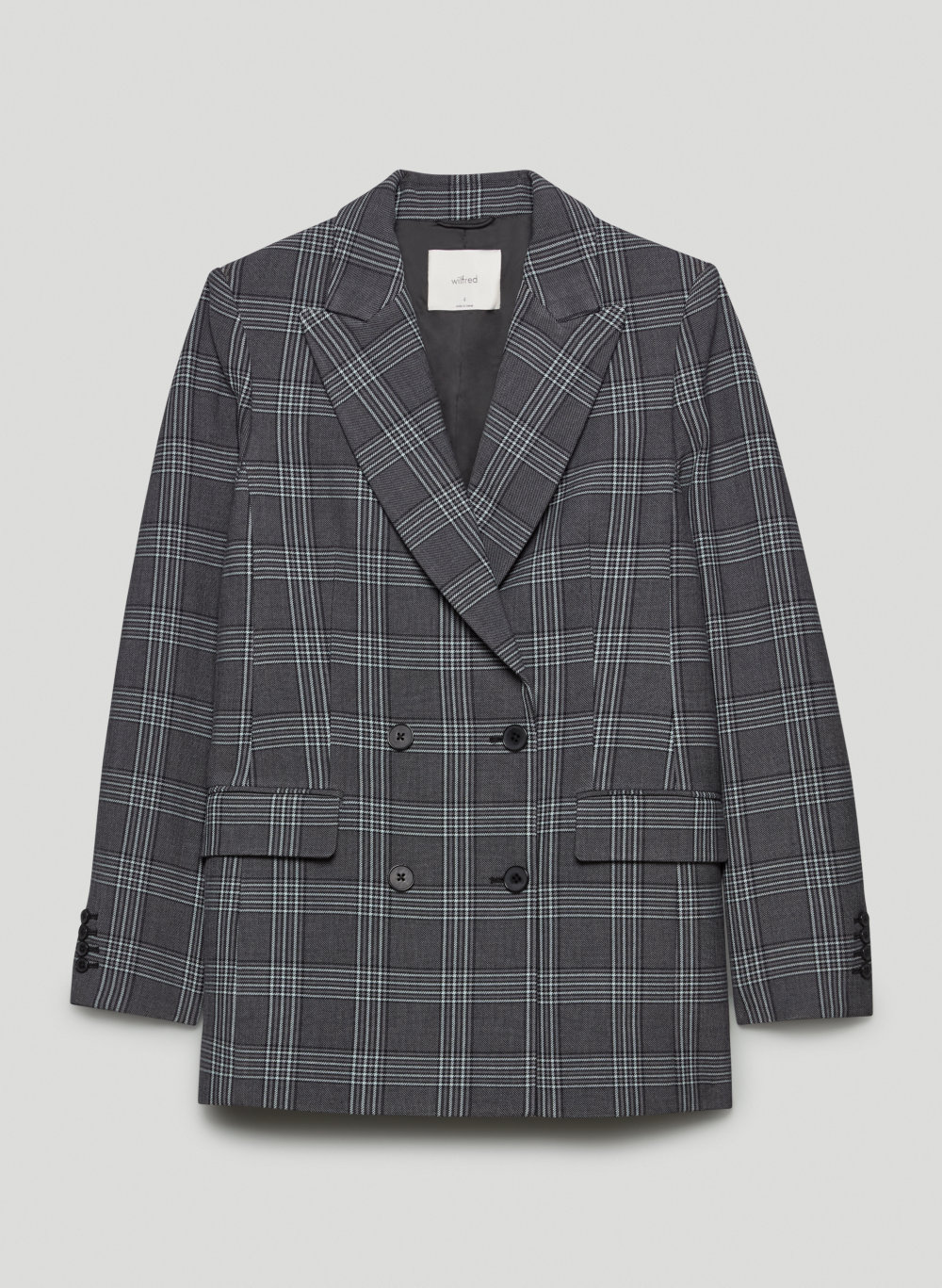 aritzia plaid blazer