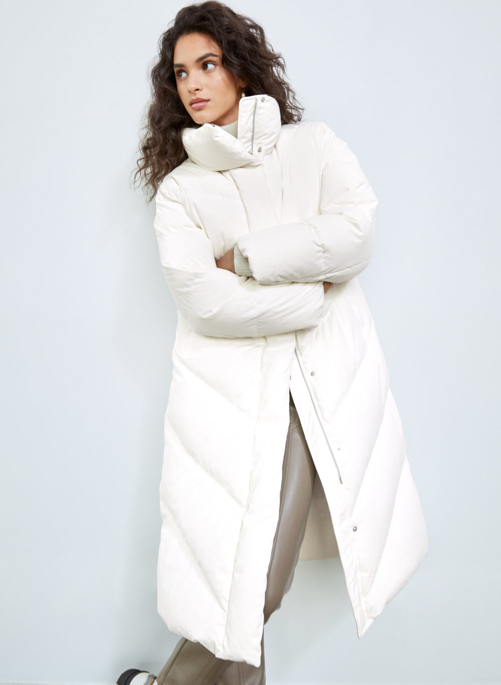 maxi long puffer coat