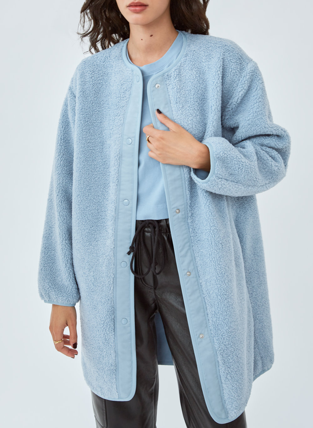 sherpa long cardigan