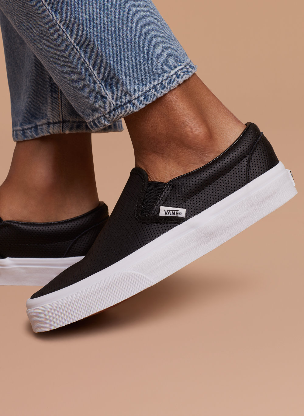 vans perforated leather slip on nz