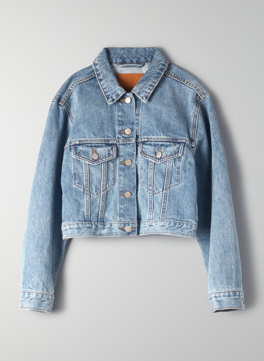 very cropped denim jacket