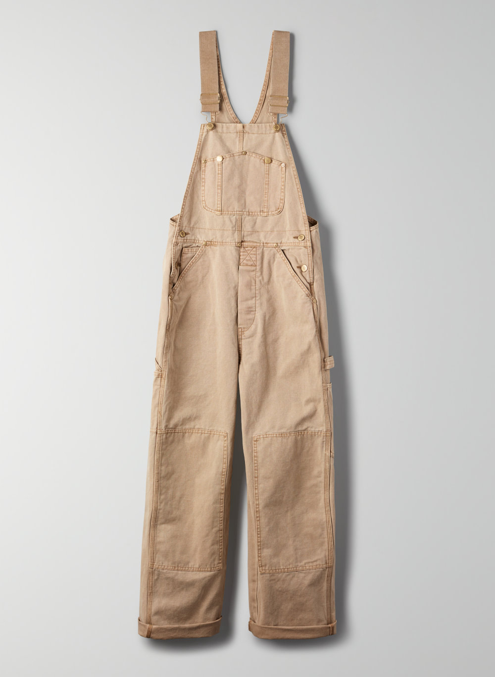 tan overalls