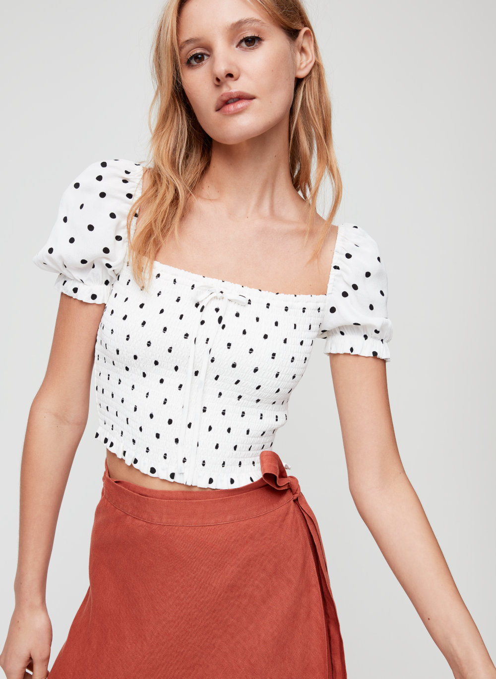 Wilfred SMOCKED BLOUSE | Aritzia CA