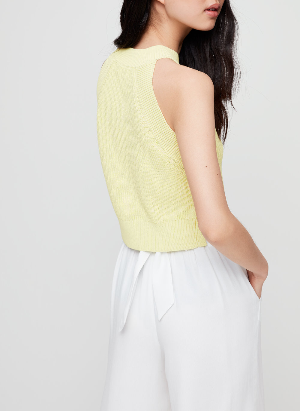knit wrap crop top