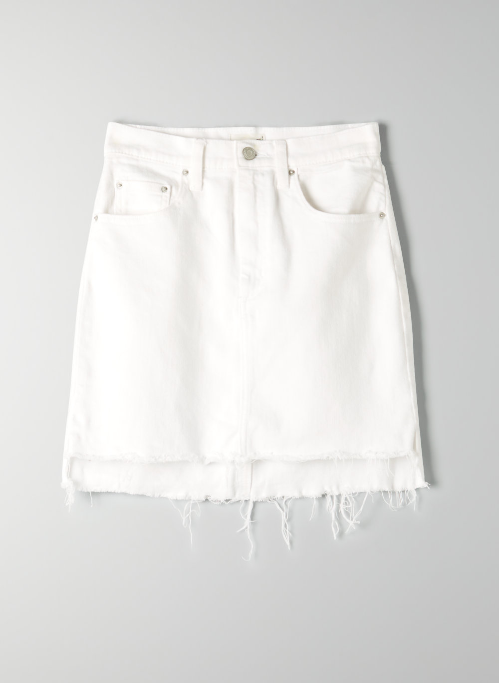white denim skirt aritzia