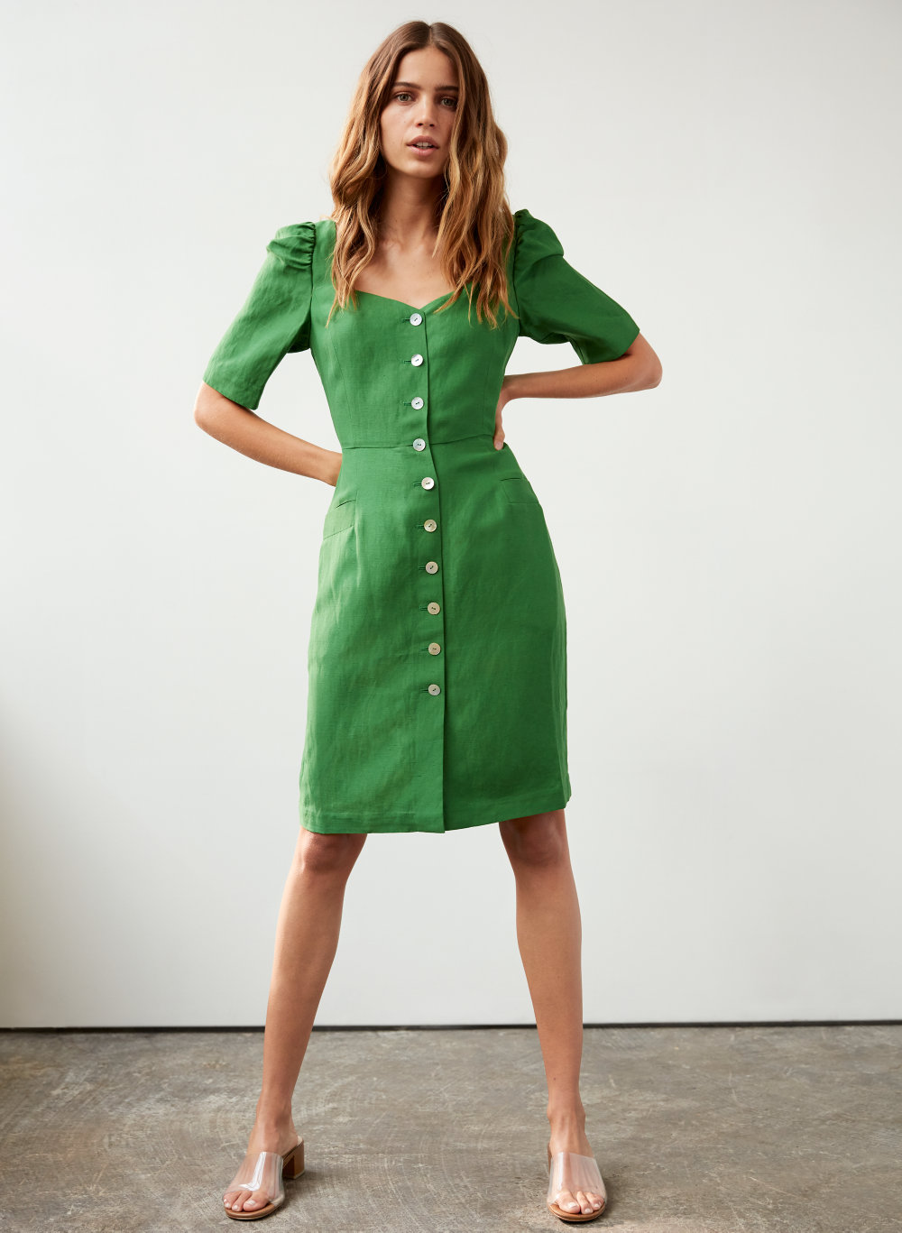 aritzia green dress