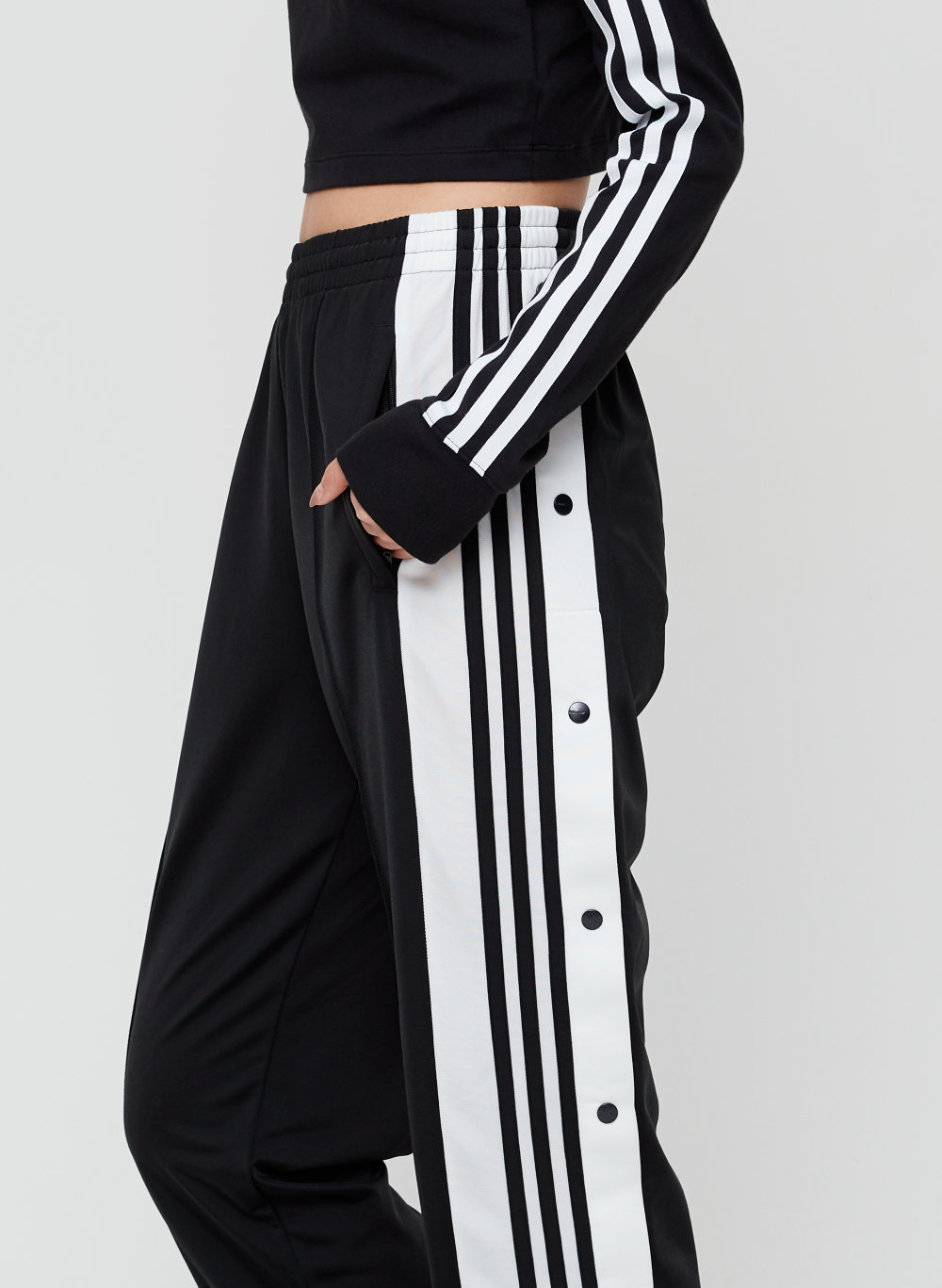 adidas track pants womens buttons side