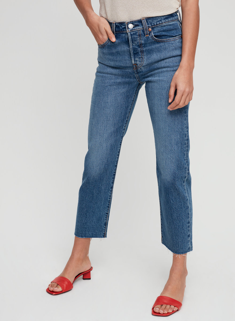 levi's wedgie straight jeans love triangle