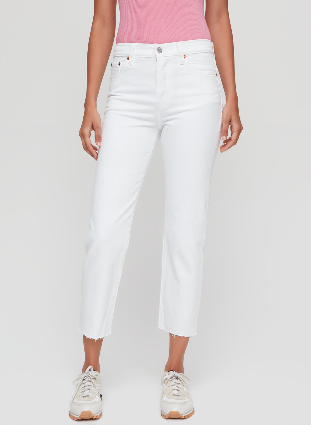 levis wedgie jeans white