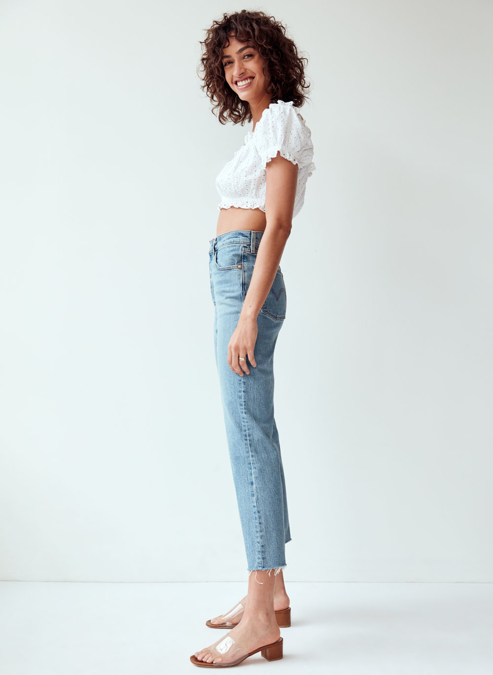 ribcage crop flare jeans