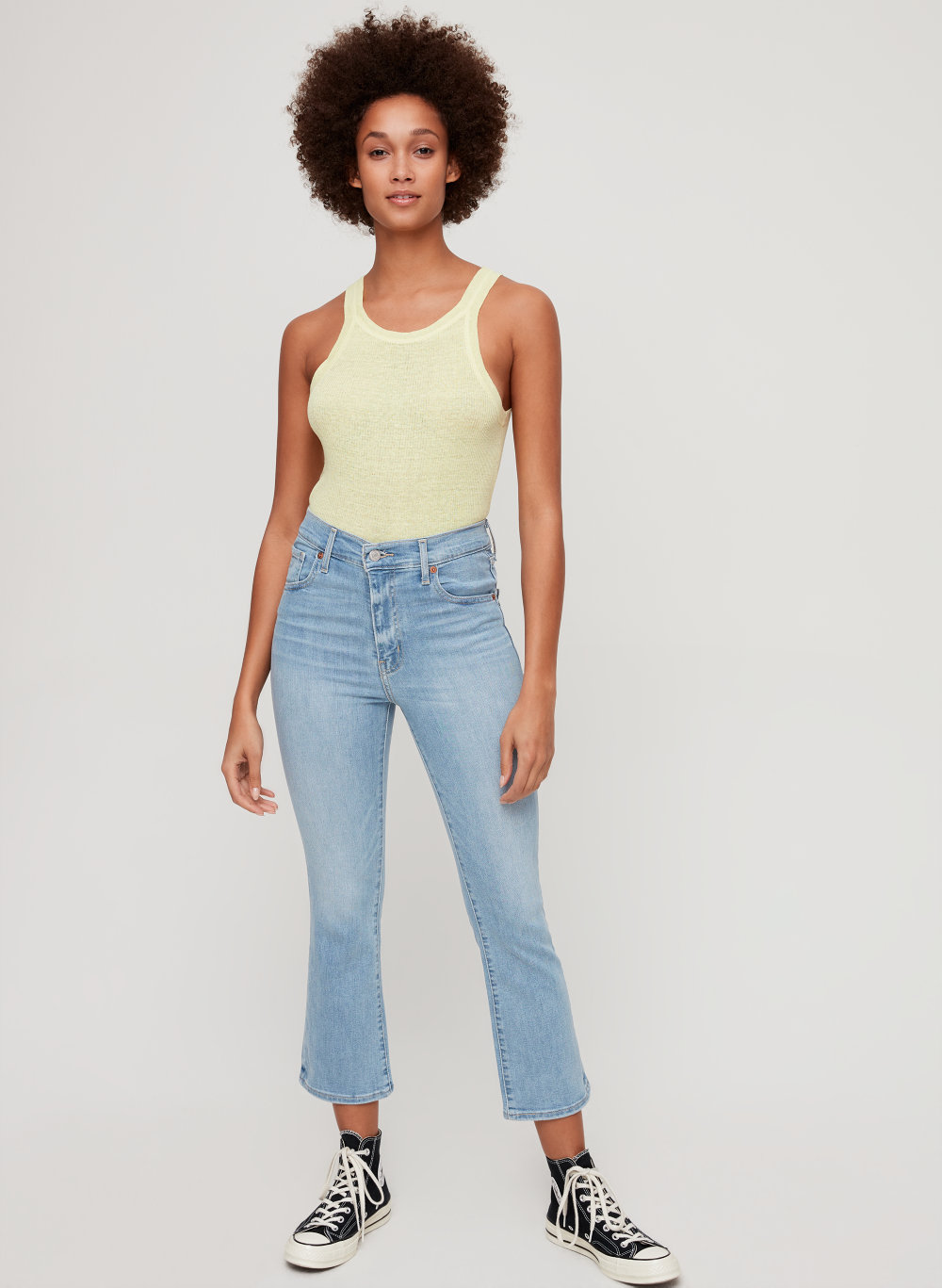 mile high cropped flare levis