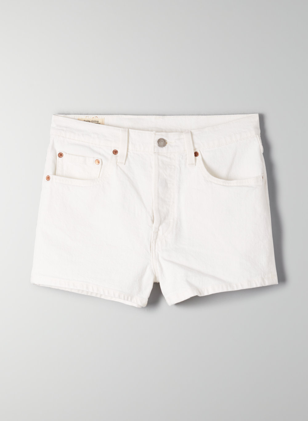 high waisted white levis