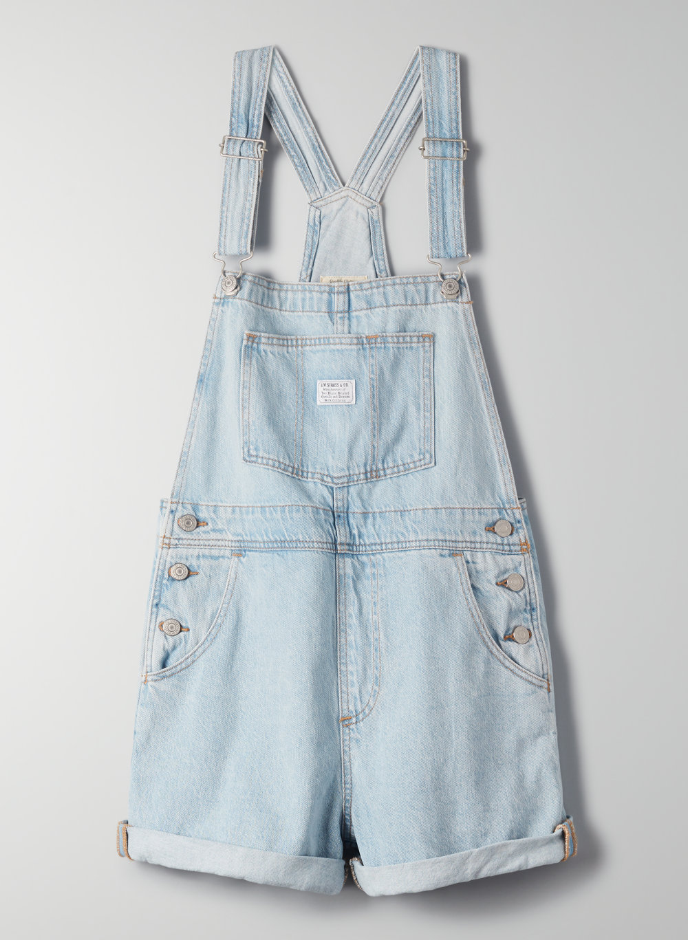 vintage shortall light blue denim overalls