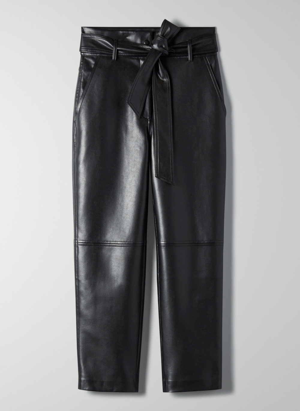 leather front trousers