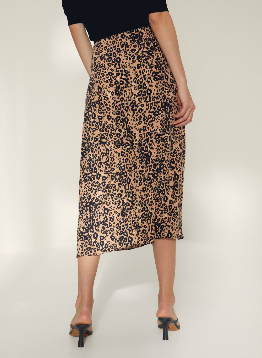 dark leopard midi skirt