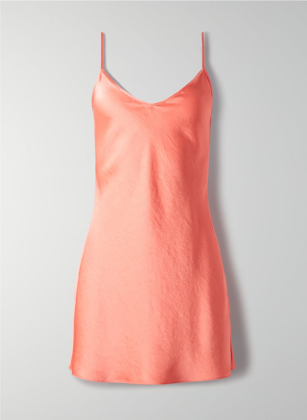 pink slip mini dress