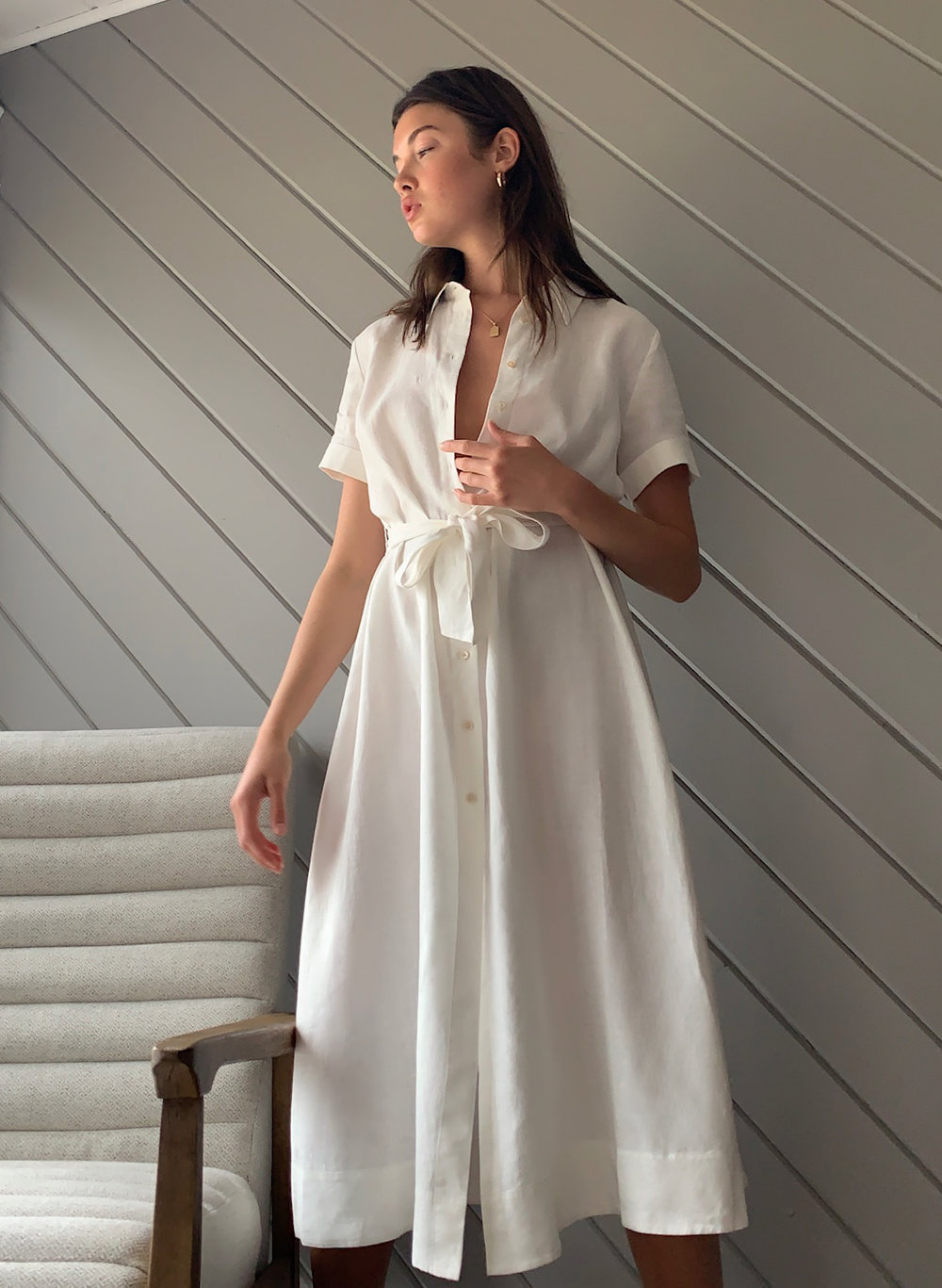 aritzia linen dress