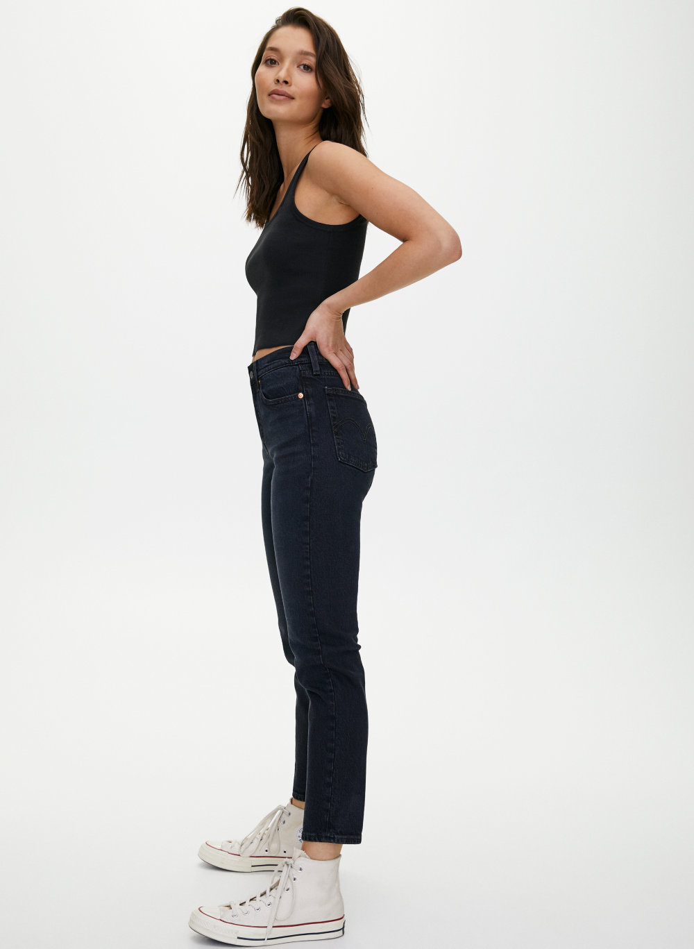 levi's wedgie skinny jeans black