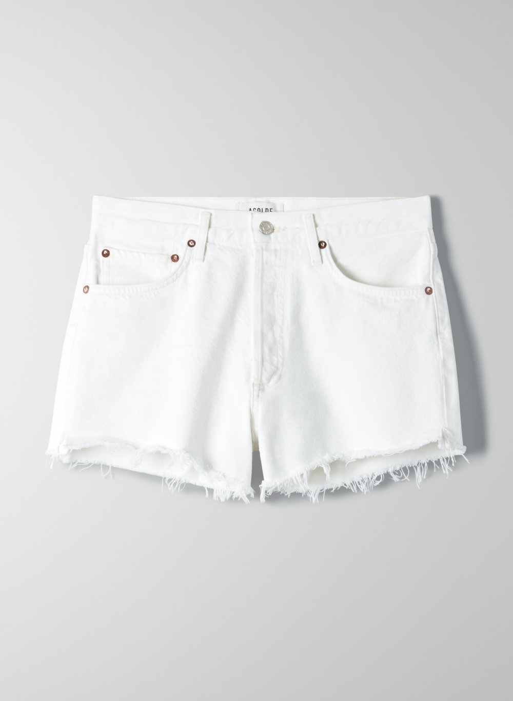 agolde white shorts