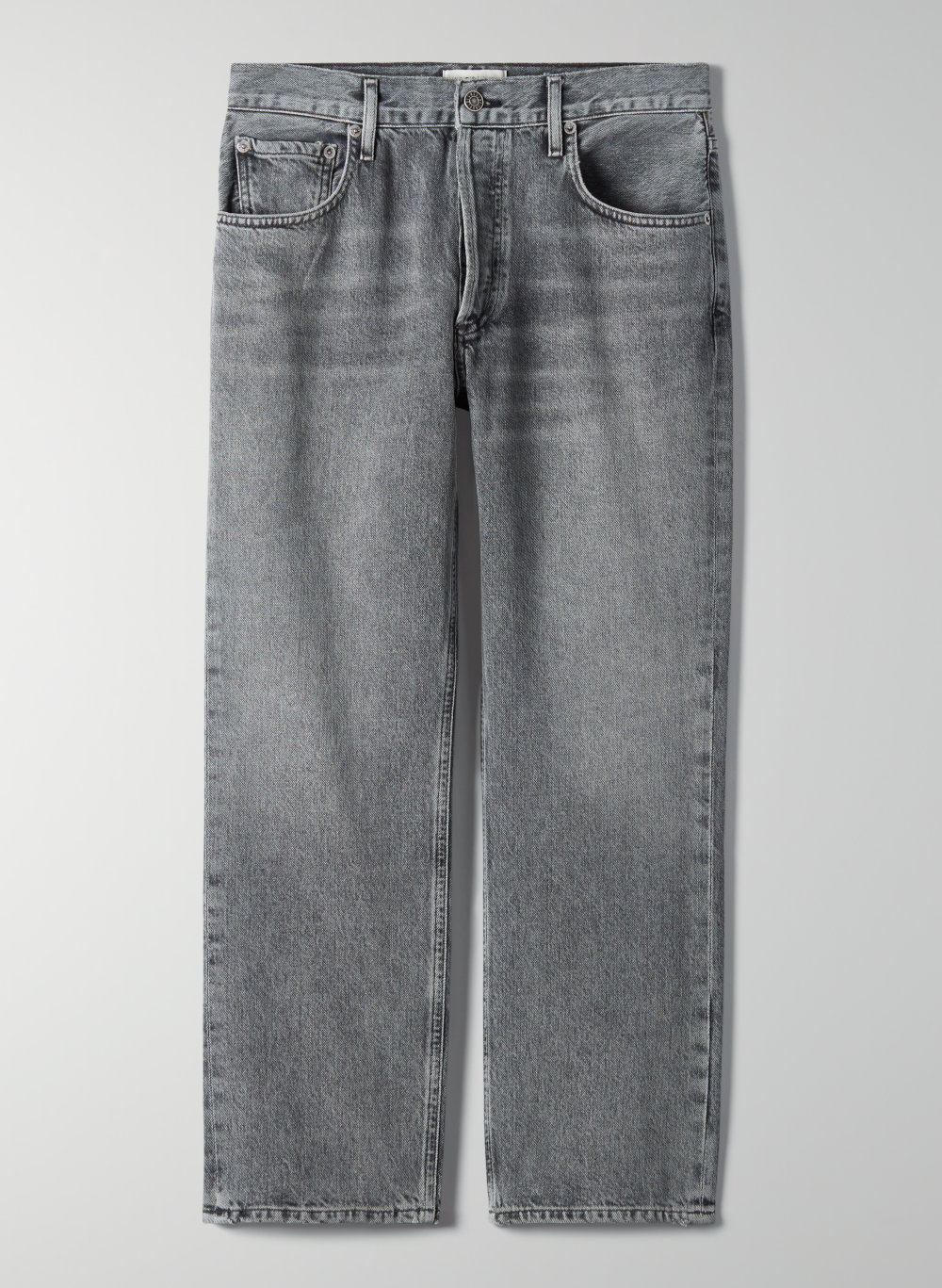 straight leg grey jeans