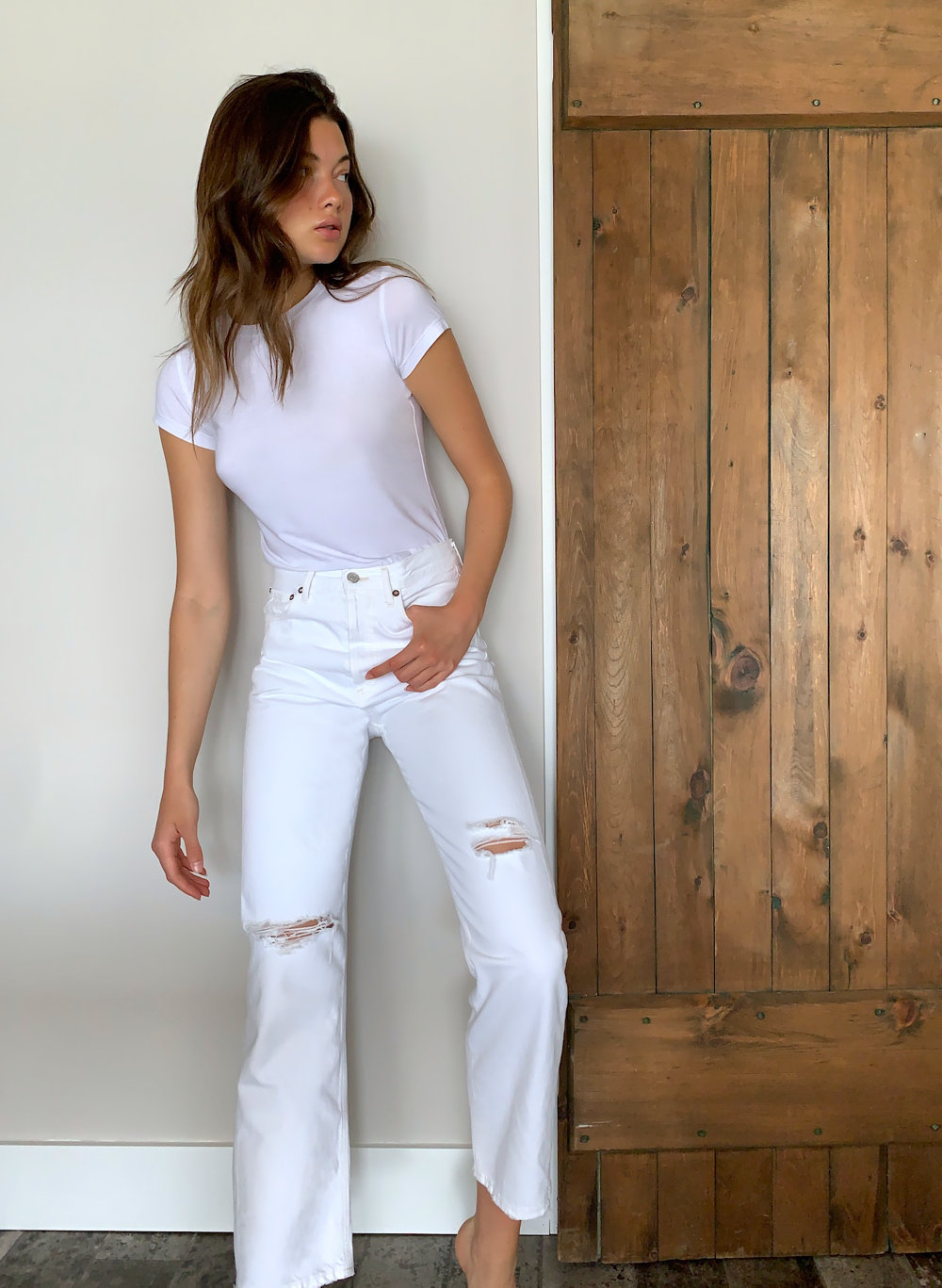 agolde white jeans