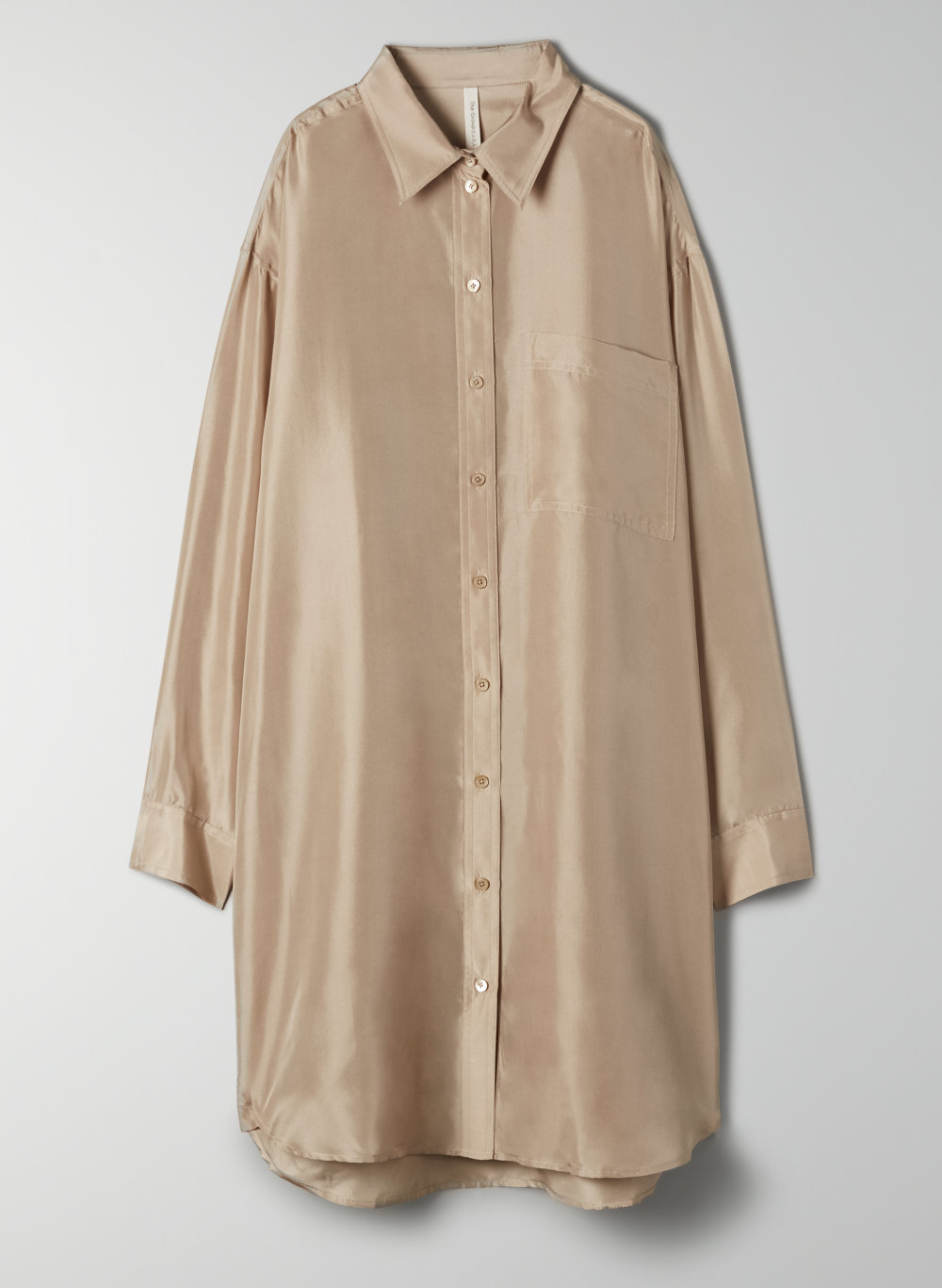 button up silk dress