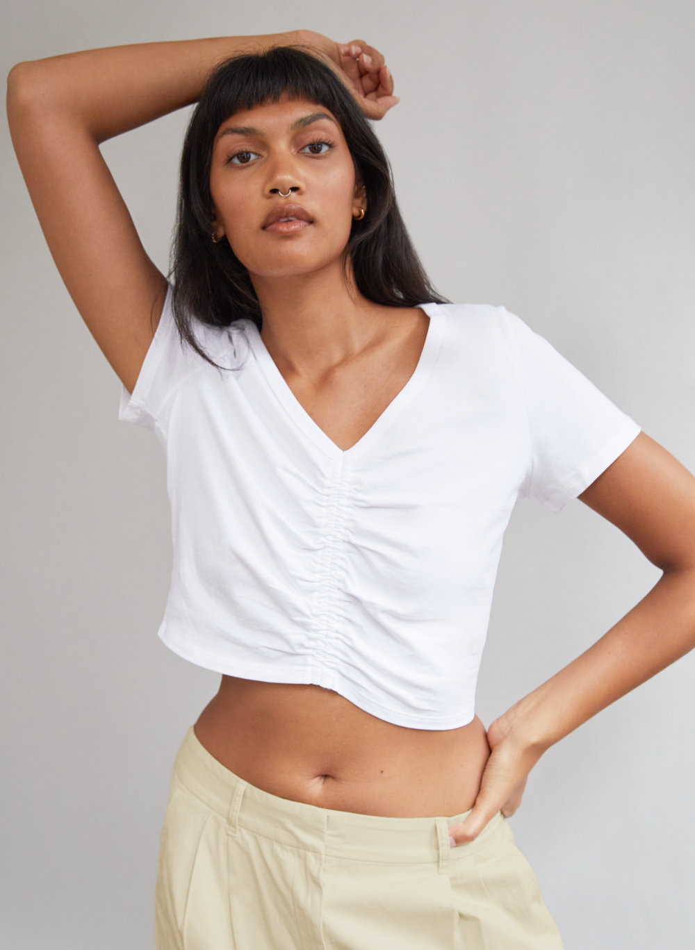 ruched tee shirt