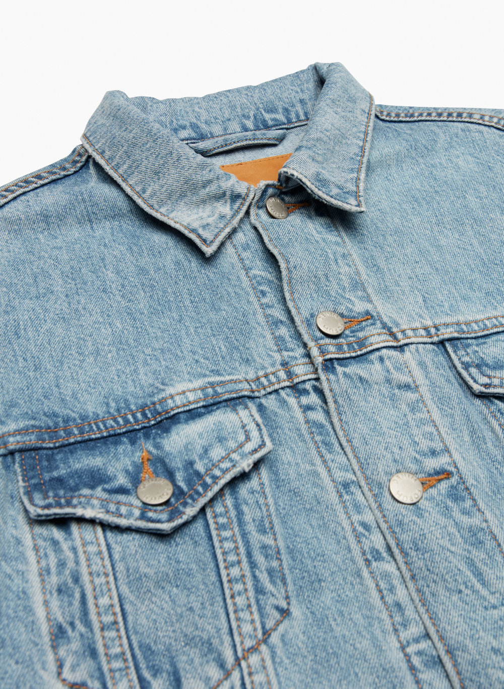 aritzia long denim jacket