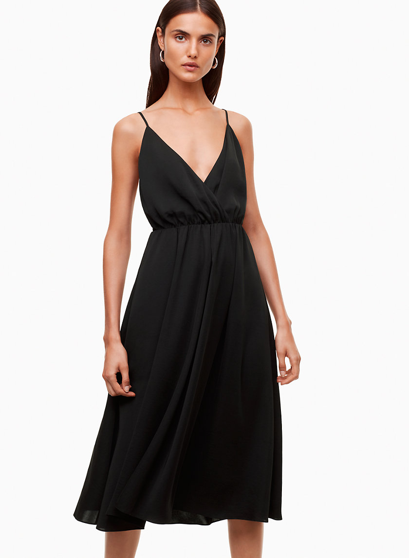 aritzia black midi dress