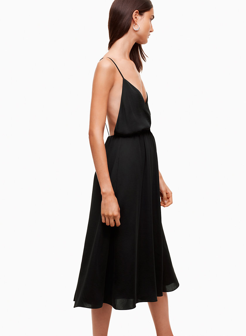 aritzia black midi dress