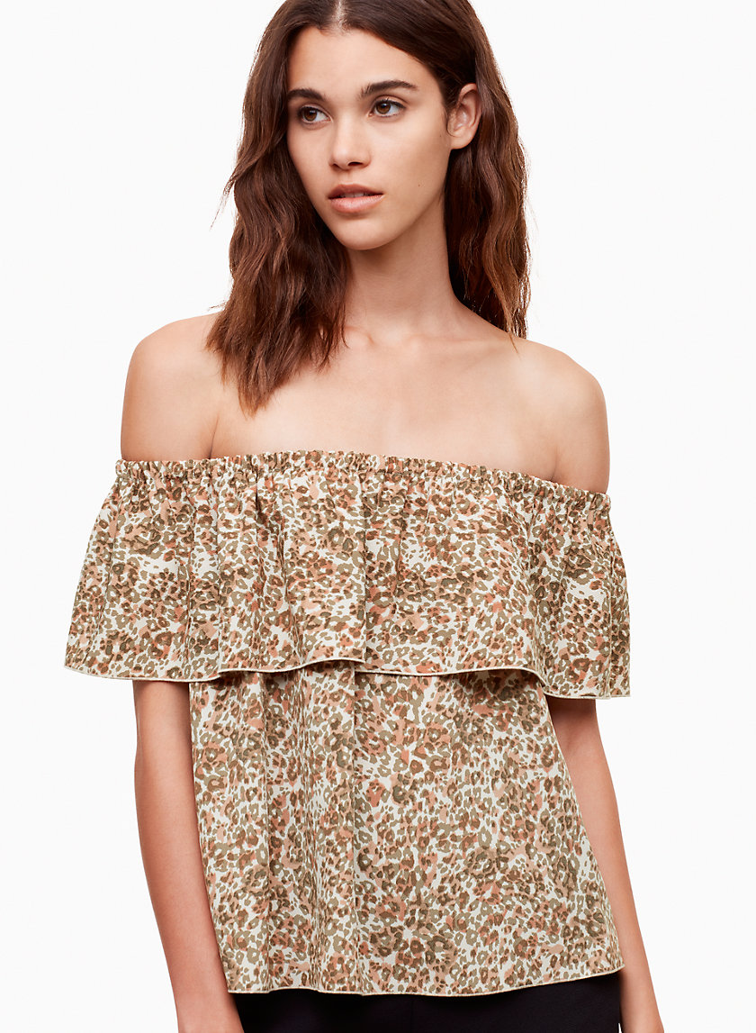 PROMENER BLOUSE - Off-the-shoulder, printed blouse PROMENER BLOUSE - Off-the-shoulder, printed blouse