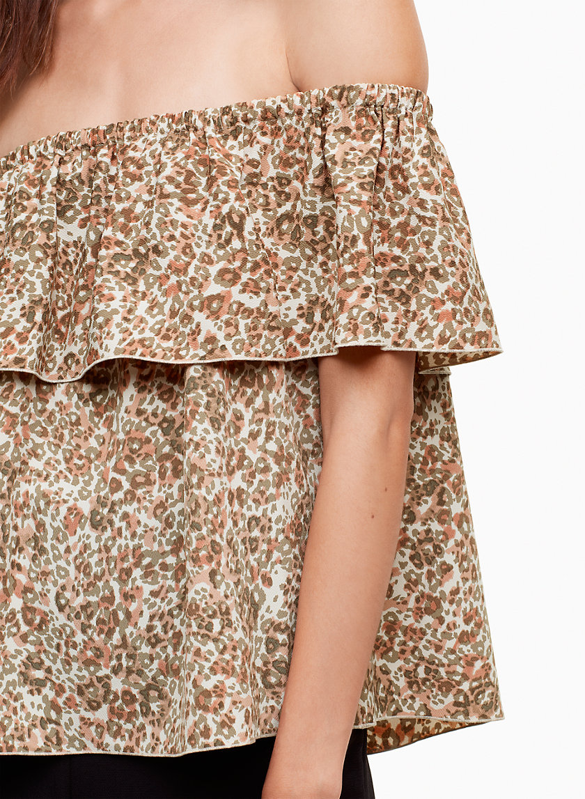 PROMENER BLOUSE - Off-the-shoulder, printed blouse PROMENER BLOUSE - Off-the-shoulder, printed blouse
