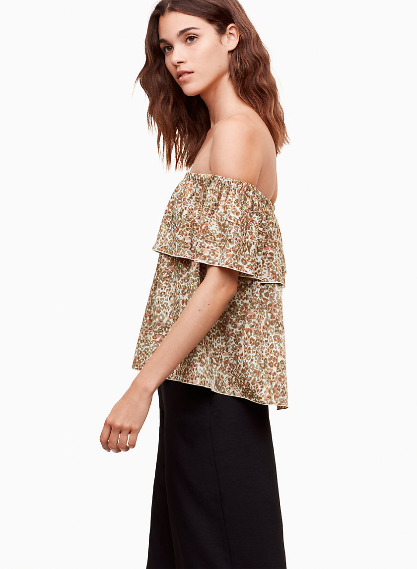 PROMENER BLOUSE - Off-the-shoulder, printed blouse PROMENER BLOUSE - Off-the-shoulder, printed blouse