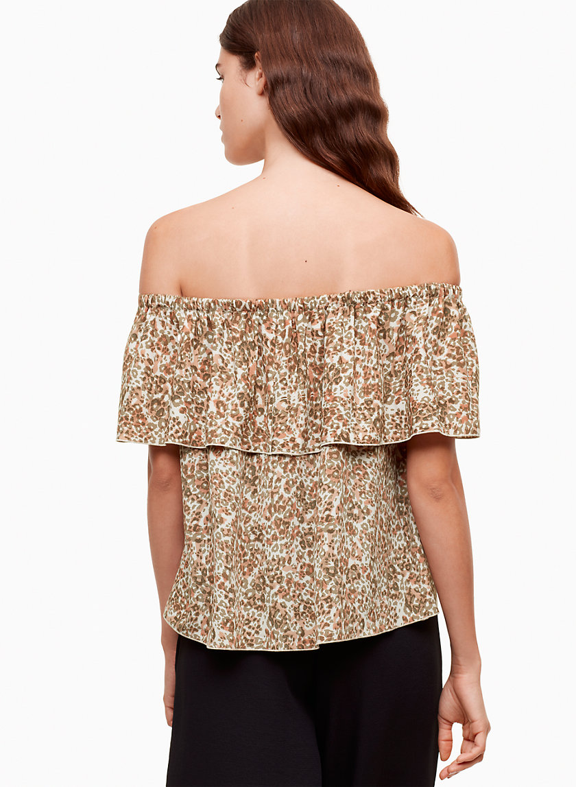 PROMENER BLOUSE - Off-the-shoulder, printed blouse PROMENER BLOUSE - Off-the-shoulder, printed blouse