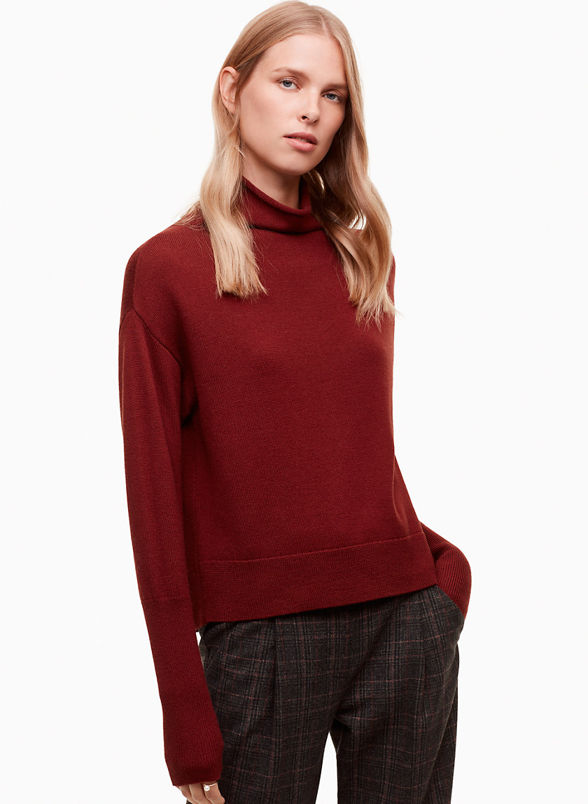 CYPRIE SWEATER - Merino-wool mock-neck sweater CYPRIE SWEATER - Merino-wool mock-neck sweater