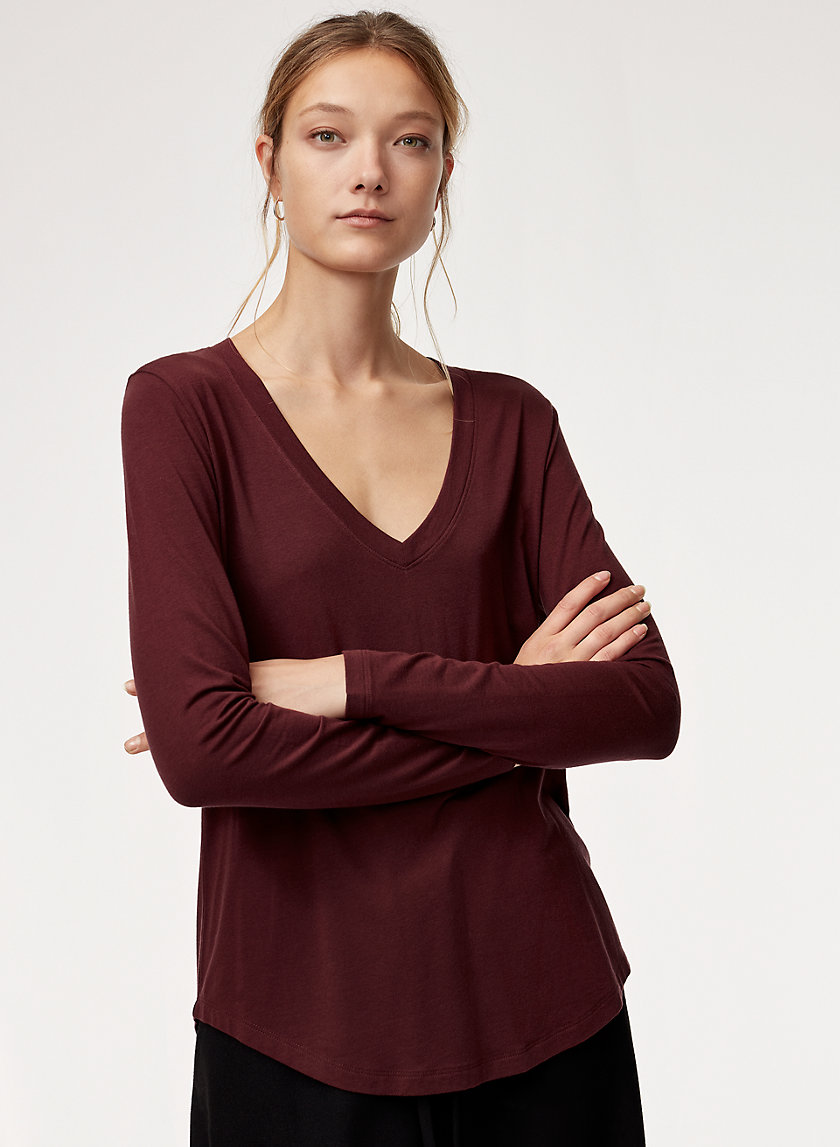 FOUNDATION V-NECK LS - Long-sleeve, v-neck t-shirt FOUNDATION V-NECK LS - Long-sleeve, v-neck t-shirt