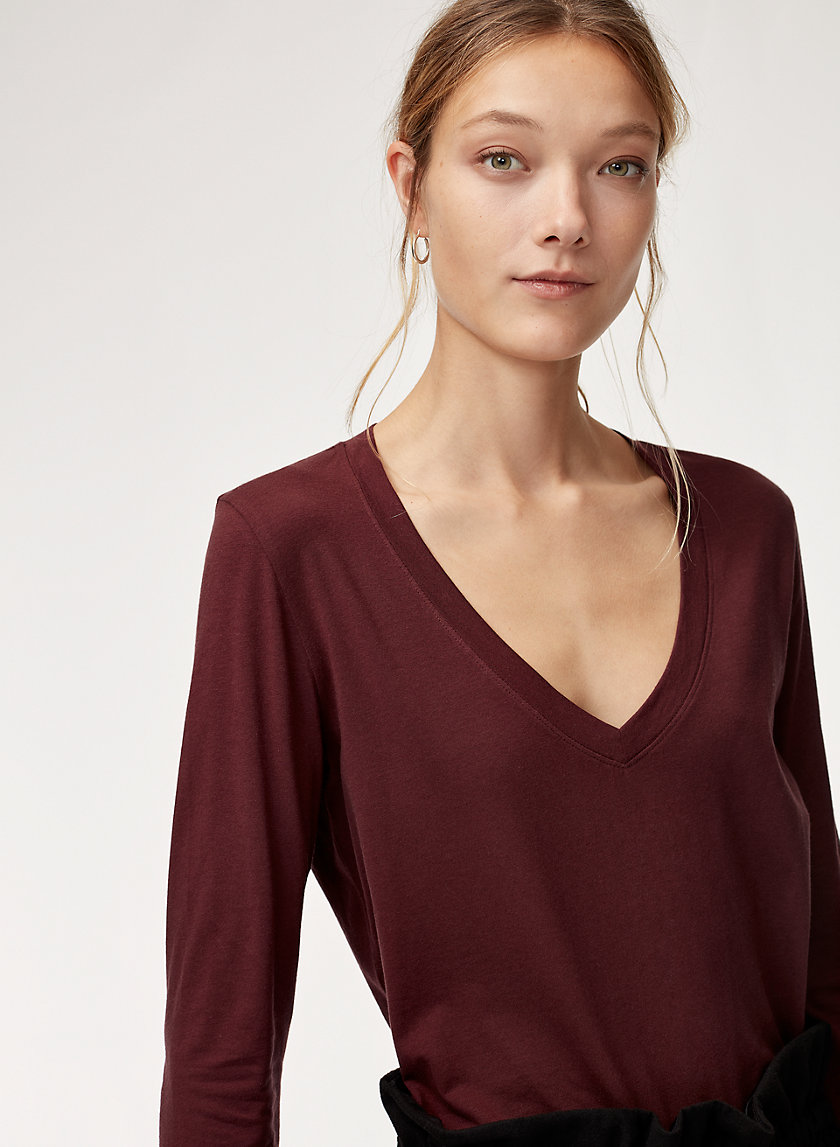 FOUNDATION V-NECK LS - Long-sleeve, v-neck t-shirt FOUNDATION V-NECK LS - Long-sleeve, v-neck t-shirt